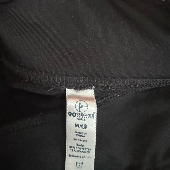 Girls - 90 Degrees, black leggings size M (10) - Picture 3 of 7